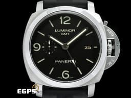 PANERAI 沛納海 Luminor 三日鍊 GMT PAM00320 <font color="#fafa01">經典三明治面盤</font><font color="#b9e1e9"> </font>PAM320 小秒針 兩地時區 <font color="#ff0000">台灣公司貨 配件齊全</font> 自動男錶 44mm