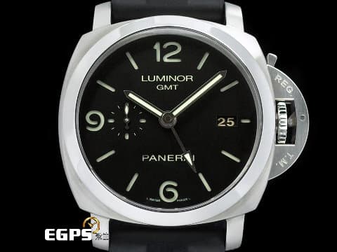 PANERAI 沛納海 Luminor 三日鍊 GMT PAM00320 經典三明治面盤 PAM320 小秒針 兩地時區 台灣公司貨 配件齊全 自動男錶 44mm