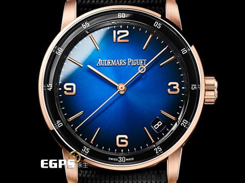 Audemars Piguet 愛彼 AP錶 Code 11.59系列 15210OR.OO.A002KB.03 煙燻藍色亮漆錶面盤 15210 OR 玫瑰金 大三針&nbsp;2023年保單&nbsp;自動上鍊 41mm