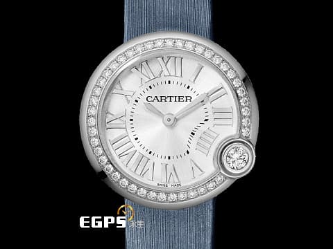 CARTIER 卡地亞 Ballon Blanc de Cartier&nbsp;白氣球 原鑲鑽圈 W4BL0003 不鏽鋼 2022年保單&nbsp;石英腕錶 30mm