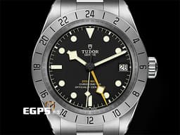 TUDOR 帝舵 Black Bay Pro 碧灣 79470-0001 黑色面盤 冒險家 GMT <font color=#FFD700>黃色兩地時間指針</font> 不鏽鋼 復古 雪花針 <font color=#FF0000> 2024年保卡 </font> 自動上鍊 39mm