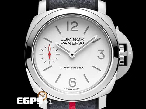 PANERAI 沛納海 Luminor Luna Rossa PAM01342 不鏽鋼 PAM1342 白色三明治面盤 極新品 2023年保單 三日鏈 手動上鍊 44mm