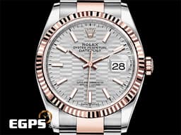 ROLEX 勞力士 蠔式 Datejust 126231 蠔式日誌型 永恒玫瑰金 半金 <font color=#ffff00>絕版 銀色雷射坑紋面盤</font> <font color=#FF0000>2024年保卡 </font> 自動上鍊 36mm