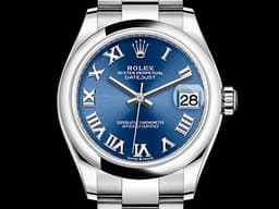 ROLEX 勞力士 Datejust 31 蠔式日誌型 278240 <font color=#0080FF>亮藍色錶面 羅馬數字時標 </font> 經典 DJ31 不鏽鋼 <font color=#FF0000>2022年保單 蠔式（Oyster）三節板帶</font> 自動上鍊 31mm