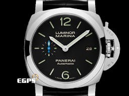 PANERAI 沛納海 Luminor Quarantta PAM1372 PAM01372 黑面 不鏽鋼 三日鍊 <font color=#70b9dc>40mm錶徑更加好駕馭</font> <font color=#FF0000> 2024年新式保卡 </font> 自動上鏈 40mm