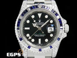 ROLEX 勞力士 GMT-Master II 116710LN 格林威治型 精鑲鑽錶 116710 LN 兩地時區 <font color=#FF0000> 店長說：這個精鑲藍寶石鑽框，讓您花少少的錢，卻有著完全不同的感覺，價值感值上百萬等級，不想到處撞錶跟別人一樣，趕快來買吧！！</font> 自動上鍊 40mm