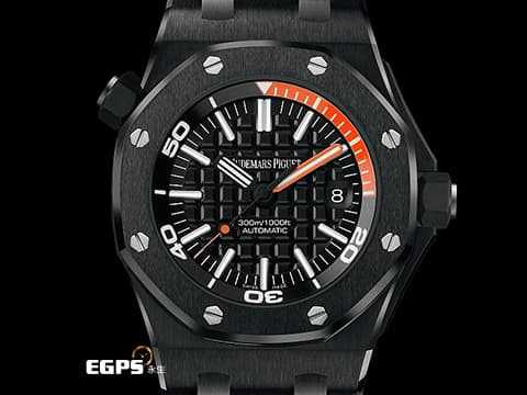 Audemars Piguet 愛彼 AP錶 Royal Oak Offshore Diver 皇家橡樹離岸型 潛水錶 陶瓷材質 15707CE 橘呆 橘色潛水刻度 分針指針&nbsp;專賣店限定款 數量稀少 自動上鏈&nbsp;42mm