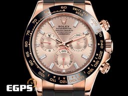 ROLEX 勞力士 Cosmograph Daytona 宇宙計時型 迪通拿 116515LN&nbsp;<font color="#FFE6D9">日亮金面盤 Sundust 梯鑽時標 冰糖面&nbsp;</font>116515 LN 永恆玫瑰金 計時碼表 陶瓷錶圈&nbsp;<font color="#FF0000">2019年</font>&nbsp;賽車錶 自動上鍊 40mm