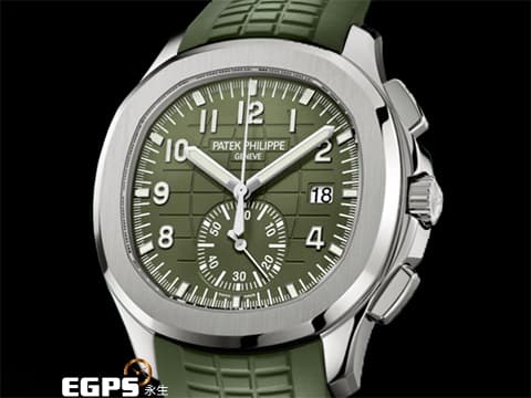 Patek Philippe 百達翡麗 PP Aquanaut 5968G-010 飛返 綠色面盤 5968 G 手雷 2024年保單 新式錶扣 海底探險家 18K白金 歡迎各錶友以 PP、AP、勞力士來店交流，本店將以最高價評估～ 自動上鍊 42mm