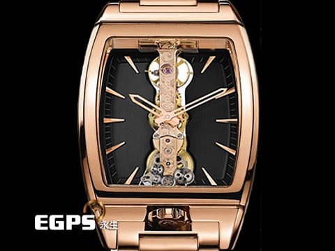 CORUM 崑崙 Golden Bridge 金橋 113.150.55/V100 FN02 中型 18K玫瑰金材質&nbsp;錶壇傳奇長方直線形金橋雕花機芯 限量600只 整支重約4.8兩 新錶參考訂價：2,270,000元 手動上鏈  31x51mm