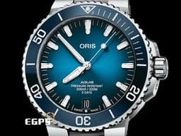 ORIS 豪利時 Aquis Date Calibre 400 時間之海 7763&nbsp;<font color="#1b6b9d">藍水鬼 藍色面盤 陶瓷外圈</font>&nbsp;0140077634135 不鏽鋼 <font color="#ff0000">五日鍊 自製機芯&nbsp;</font><font color="#FF0000">2024年台灣公司貨</font>&nbsp;潛水錶 自動上鍊 43.5mm