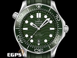 OMEGA 歐米茄 Seamaster 海馬系列 21032422010001 <font color="#008800">綠海馬 綠色面盤、綠色陶瓷錶圈</font> 同軸擒縱 <font color="#FF0000">2025年保單</font> 排氦氣閥 潛水錶 自動上鍊 42mm