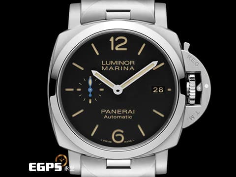 PANERAI 沛納海 Luminor Marina 1950 PAM00722 三日鍊 PAM722 小秒針 菸草色時標 經典三明治面盤 透明錶背 鍊帶款 2021年保單 台灣公司貨 自動腕錶 42mm