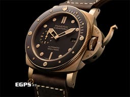 PANERAI 沛納海 Submersible Bronzo PAM968 PAM00968 <font color=#e1b586>青銅材質 棕色陶瓷逆時針旋轉錶圈</font> <font color=#FF0000> 僅試戴極新品 青銅材質均勻自然氧化 2022保卡 配件齊全 </font> 自動上鍊 47mm