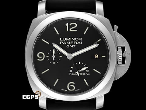 PANERAI 沛納海 Luminor GMT Power Reserve PAM00321 三日鍊 能量顯示 兩地時間 PAM321 經典三明治面盤 自動上鍊 44mm