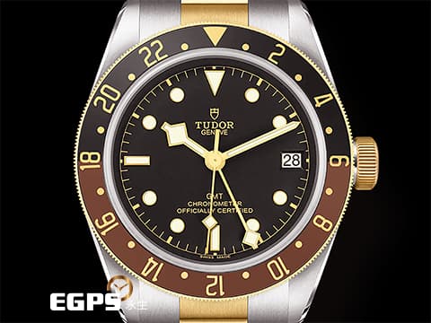 TUDOR 帝舵 Black Bay GMT S&amp;G 碧灣 GMT 兩地時間 79833MN-0001 復古 雪花針 79833 沙士圈 18K黃金 半金款 2025年保卡 潛水錶 自動上鍊 41mm
