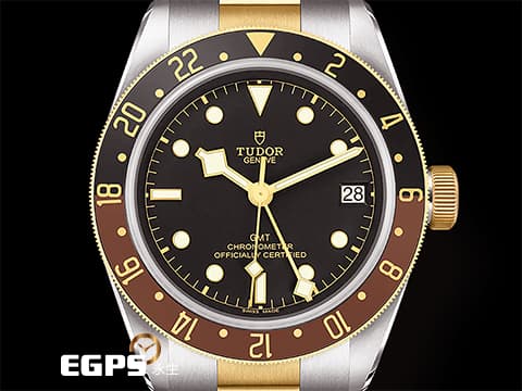 TUDOR 帝舵 Black Bay GMT S&amp;G 碧灣 兩地時間 79833MN-0001 復古 雪花針 79833 沙士圈 18K黃金 半金款 2024年保卡 潛水錶 自動上鍊 41mm