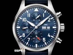 IWC 萬國 Pilot`s Chronograph 飛行員 系列 IW378003 計時碼錶 <font color="#0066FF">夜藍色面盤</font> 星期日期顯示 不鏽鋼 <font color="#FF0000">2024年保單 最新款透明底蓋 EasX-CHANGE錶帶更換系統</font> 飛行錶 自動上鏈 43mm