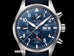 IWC 萬國 Pilot`s Chronograph 飛行員 系列 IW378003 計時碼錶 <font color=#0066FF>夜藍色面盤</font> 星期日期顯示 不鏽鋼 <font color=#FF0000>2024年保單 台灣公司貨 最新款透明底蓋 EasX-CHANGE錶帶更換系統</font> 飛行錶 自動上鏈 43mm