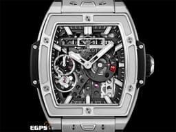 Hublot 宇舶 Spirit of Big Bang 大爆炸 靈魂系列 Meca-10 Titanium <font color=#DDDDDD> 鈦金屬 鏤空面盤</font> 614.NX.1170.RX 十日鍊 動能顯示 <font color=#FF0000>2025年電子保單</font> 手上鍊 45mm