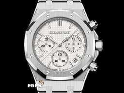 Audemars Piguet 愛彼 AP錶 Royal Oak 皇家橡樹系列 不鏽鋼材質 26240ST 飛返計時功能 <font color="#F8F8FF">26240ST.OO.1320ST.07 銀色調面盤 </font><font color="#FF0000">2025年新式保卡&nbsp;</font>自動上鍊&nbsp;41mm