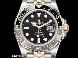 ROLEX 勞力士 GMT-Master II 格林威治型 126713GRNR <font color=#9c9893>灰</font><font color=#4F4F4F>黑</font>雙色陶瓷錶圈 皮蛋 126713 GRNR <font color=#f5dea8>18K黃金 半金款</font> 兩地時間 陶瓷框 <font color=#FF0000>2024年保卡 紀念型（Jubilee）五銖錶帶</font> 自動上鍊 40mm