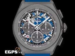 ZENITH 真力時 Defy Primero 21 <font color=#4169e1>Ultrablue 藍色鏤空面盤</font> 97.9001.9004 鈦金屬 <font color=#FF0000>1/100秒 計時碼表 2024年保卡</font> 自動上鍊 44
mm