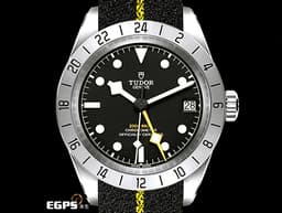TUDOR 帝舵 Black Bay Pro 79470 碧灣 GMT <font color="#FFD700">黃色兩地時間指針</font> 不鏽鋼 復古 雪花針 織紋錶帶 <font color="#FF0000">MT5652自製機芯 2026年保卡</font> 潛水錶 自動上鍊 39mm