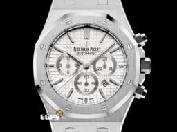 Audemars Piguet 愛彼 AP錶 Royal Oak Chronograph 皇家橡樹 26320ST.00.1220ST.02 <font color=#DDDDDD>銀白色經典格紋面盤</font> 26320 ST 計時碼錶 不鏽鋼 自動上鍊 41mm