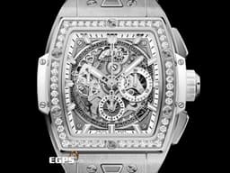 Hublot 宇舶 SPIRIT OF BIG BANG 大爆炸 642.NE.2010.RW.1204&nbsp;<font color="#05f0f0">極致輕薄鈦金屬材質 白色鏤空面盤~ 原廠鑲嵌48顆鑽石錶圈&nbsp;</font><font color="#ff0000">2022年電子保單</font>&nbsp;自動上鍊 42mm