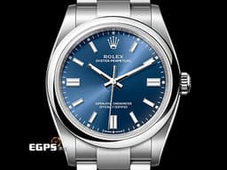ROLEX 勞力士 Oyster Perpetual 36 蠔式恆動型 126000 <font color="#0000FF">藍色面盤</font> OP36 不鏽鋼 <font color="#FF0000">2025年新式綠卡</font> 自動上鍊 36mm