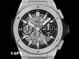 HUBLOT 宇舶 Big Bang Unico Integrated Titanium 大爆炸 計時碼錶 451.NX.1170.NX <font color="#05f0f0">鈦金屬 鏤空面盤</font>&nbsp;<font color="#ff0000">2023年電子保卡</font> 自動上鍊 42mm