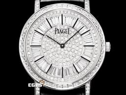 PIAGET 伯爵 Altiplano 超薄 18K白金材質 G0A37128 <font color="#FFFFFF">絕美原鑲鑽石錶圈、錶耳、錶腹、錶扣、錶冠 原鑲滿天星面盤 超薄腕錶</font>&nbsp;<font color="#ff0000">2021年保卡&nbsp;</font><font color="#FF0000">新錶參考訂價:約7,880,000元 </font> 自動上鍊 41mm