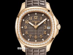 PATEK PHILIPPE 百達翡麗 PP錶 Aquanaut Luce 海底探險家 5268 <font color="#FFFF6F">無敵少見!!原鑲鑽石裱框!! 圓潤八角形錶圈 </font>5268/200R-010<font color="#C7C7E2">貴婦名媛首選~</font> <font color="#FF95CA">超少見優雅【巧克力格紋盤】 灰褐色面盤 18K玫瑰金材質 </font><font color="#FF0000"> 2025年保單</font> 自動上鍊 38.8mm