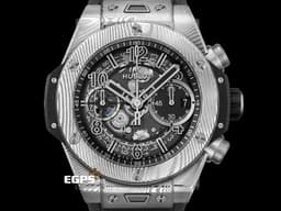 Hublot 宇舶 Big Bang Unico Gourmet 大爆炸 441.DS.1170.NR.GASS <font color=#DDDDDD>大馬士革鋼材質 鏤空面盤</font> 三日鍊 飛返 計時碼表 <font color=#FF0000>2022年保單 限量200只</font> 自動上鍊 42mm