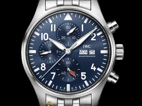 IWC 萬國錶 Pilot's chronograph 飛行員 IW378004 計時碼表  藍色面盤 不鏽鋼 最新EasX-CHANGE錶帶更換系統 2025年保單 飛行錶 自動上鍊 43mm