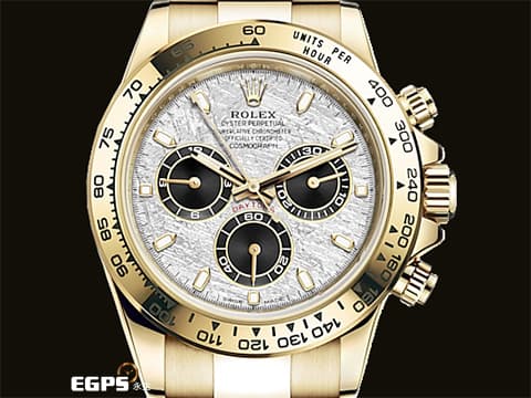 ROLEX 勞力士 Daytona 迪通拿 116508 18K黃金材質&nbsp;停產絕版款 獨一無二隕石面盤 2023年保卡 自動上鍊 40mm
