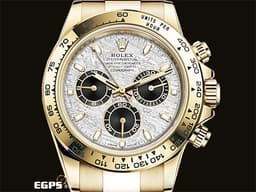 ROLEX 勞力士 Daytona 迪通拿 116508 18K黃金材質<font color="#05f0f0">&nbsp;停產絕版款 獨一無二隕石面盤</font> <font color="#ff0000">2023年保卡</font> 自動上鍊 40mm
