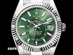 ROLEX 勞力士 Sky-Dweller 蠔式 天行者 336934 <font color="#00fa9a">最新9002機芯 薄荷綠色面盤</font> 沙羅系統 年曆錶 兩地時區 不鏽鋼 經典三角坑紋錶圈 <font color="#FF0000">2025年保單 蠔式（Oyster）三節錶帶</font> 自動上鍊 42mm