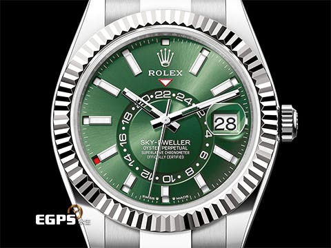 ROLEX 勞力士 Sky-Dweller 蠔式 天行者 336934 最新9002機芯 薄荷綠色面盤 沙羅系統 年曆錶 兩地時區 不鏽鋼 經典三角坑紋錶圈 2025年保單 蠔式（Oyster）三節錶帶 自動上鍊 42mm