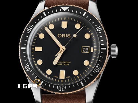 ORIS 豪利時 Divers Sixty-Five系列 1965 復刻1965年ORIS第一款潛水錶 0173377204354 大三針 青銅錶圈 不鏽鋼 復古 2023年保卡 自動上鍊 42mm