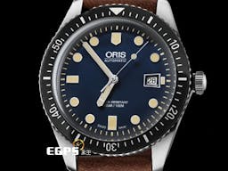 ORIS 豪利時 Divers Sixty-Five系列 1965 <font color=#EA7500>復刻1965年ORIS第一款潛水錶</font> 0173377204055 大三針 <font color=#4169e1>藍色面盤</font> 不鏽鋼 復古 <font color=#FF0000>2023年保卡</font> 自動機芯 42mm