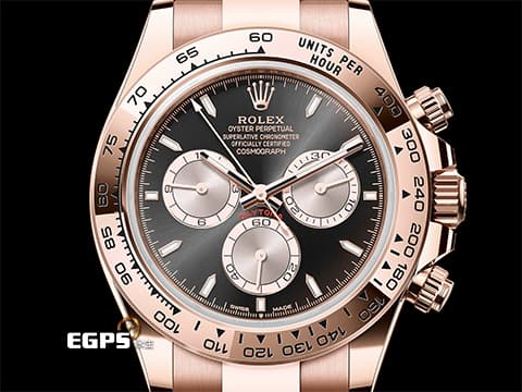 ROLEX 勞力士 Cosmograph Daytona 宇宙計時型 迪通拿 126505 亮黑色搭配Sundust 日亮金計時盤 計時碼表 新款4131機芯 2024年保卡 永恆玫瑰金 賽車錶 自動上鍊 40mm