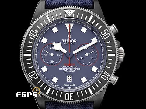 TUDOR 帝舵 Pelagos FXD Chrono 計時碼表 M25807KN-0001 鈦金屬+黑色碳複合材質 25807 KN 阿靈基 Alinghi 紅牛帆船隊特別版 2024年保卡 自動上鍊 43mm