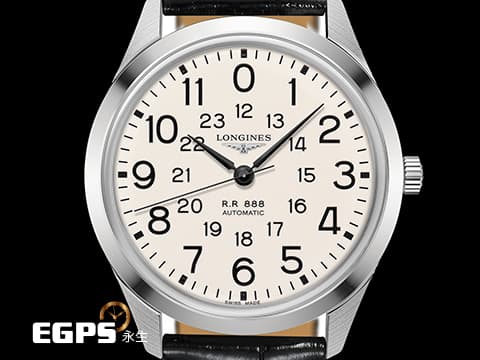 LONGINES 浪琴 Heritage Railroad 1918 復刻系列 L28034230 大三針 不鏽鋼 復刻鐵道錶 2024年保單 自動上鍊 40mm