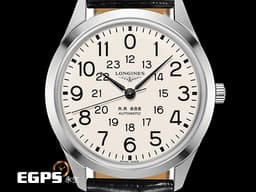 LONGINES 浪琴 Heritage Railroad 1918 復刻系列 L28034230 大三針 不鏽鋼 復刻鐵道錶 <font color=#FF0000>2024年保單</font> 自動上鍊 40mm