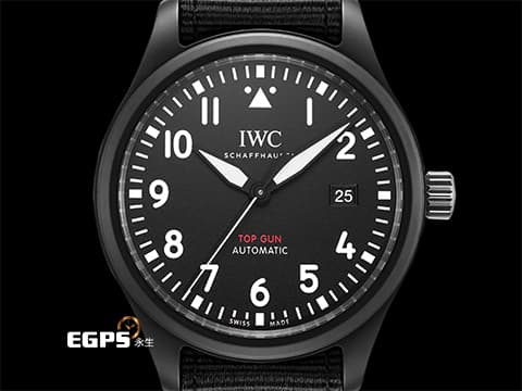 IWC 萬國錶 Pilot's Top Gun 飛行員 海軍空戰部隊 IW326906 黑陶瓷+鈦金屬材質 5日動力儲存 2023年保單 自動上鍊 41mm