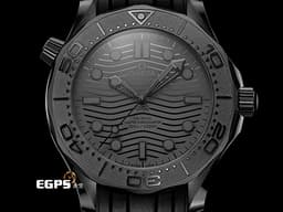 OMEGA 歐米茄 Seamaster Diver 300 海馬 21092442001003 <font color="#6b6b6b">黑黑腕錶 黑色陶質材質錶殼、錶圈、波浪紋面盤</font> 同軸擒縱&nbsp;<font color="#FF0000">2022年台灣公司貨&nbsp;</font>排氦氣閥 潛水錶 自動上鍊 43.5mm