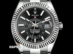 ROLEX 勞力士 Sky-Dweller 蠔式 天行者 326934 <font color="#5c5c5c">亮黑色面盤</font> 沙羅裝置 年曆錶 兩地時區 經典三角坑紋錶圈 <font color="#FF0000">2021年保單 蠔式（Oyster）三節錶帶</font> 自動上鏈 42mm