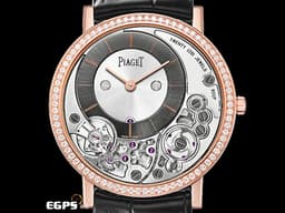 PIAGET 伯爵 Altiplano 系列 Ultimate Manual 鏤空面盤 18K玫瑰金 G0A40013 <font color=#FF0000>伯爵超薄鑽錶 原廠鑲嵌78顆明亮形切割圓形美鑽（約 0.71克拉）</font> 手上鍊 38mm